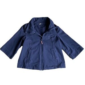 Vintage Lululemon Soft shell Swing Jacket Navy Size ‎ 3/4 Bell Sleeves Full Zip